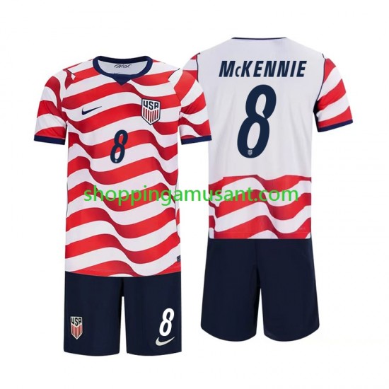 Maillot de Foot États-Unis Weston McKennie 8 Enfant Domicile Coupe du Monde 2026 Manche Courte