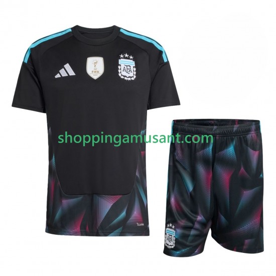 Maillot de Foot Argentine Gardien Enfant Domicile Coupe du Monde 2026 Manche Courte