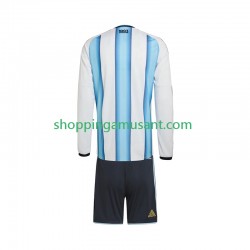 Maillot de Foot Argentine Enfant Domicile Coupe du Monde 2026 Manche Longue