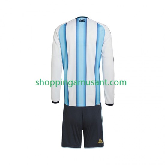 Maillot de Foot Argentine Enfant Domicile Coupe du Monde 2026 Manche Longue