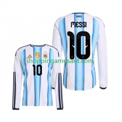 Maillot de Foot Argentine Lionel Messi 10 Homme Domicile Coupe du Monde 2026 Manche Longue