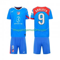 Maillot de Foot Atlético Madrid Alexander Sorloth 9 Enfant Neutre 2025-2026 Manche Courte