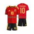 Maillot de Foot Belgique Leandro Trossard 10 Enfant Domicile Coupe du Monde 2026 Manche Courte