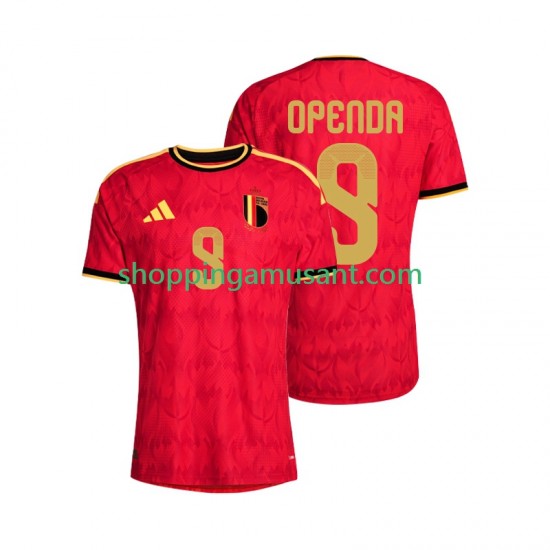 Maillot de Foot Belgique Openda 9 Homme Domicile Coupe du Monde 2026 Manche Courte