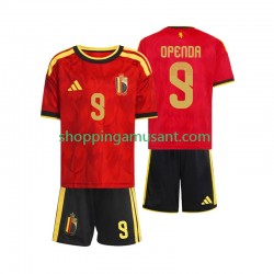 Maillot de Foot Belgique Openda 9 Enfant Domicile Coupe du Monde 2026 Manche Courte