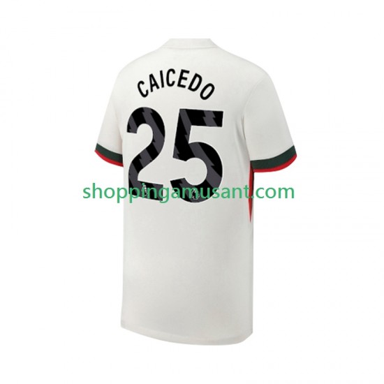 Maillot de Foot Chelsea Moises Caicedo 25 Homme Extérieur 2025-2026 Manche Courte