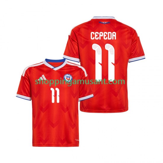 Maillot de Foot Chili Lucas Cepeda 11 Homme Domicile 2026 Manche Courte