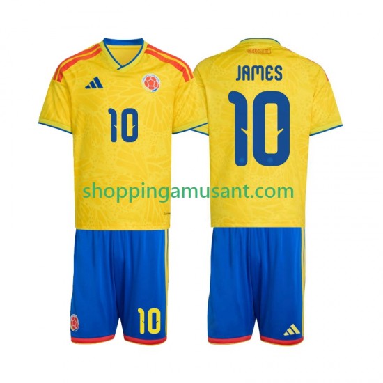 Maillot de Foot Colombie James Rodriguez 10 Enfant Domicile Coupe du Monde 2026 Manche Courte