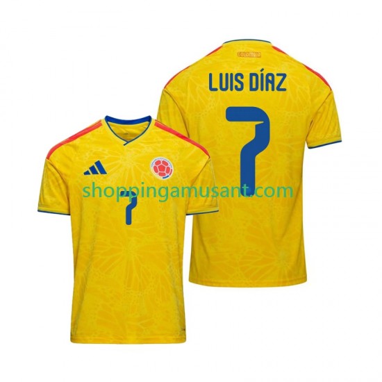Maillot de Foot Colombie Luis Diaz 7 Homme Domicile Coupe du Monde 2026 Manche Courte