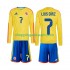 Maillot de Foot Colombie Luis Diaz 7 Enfant Domicile Coupe du Monde 2026 Manche Longue