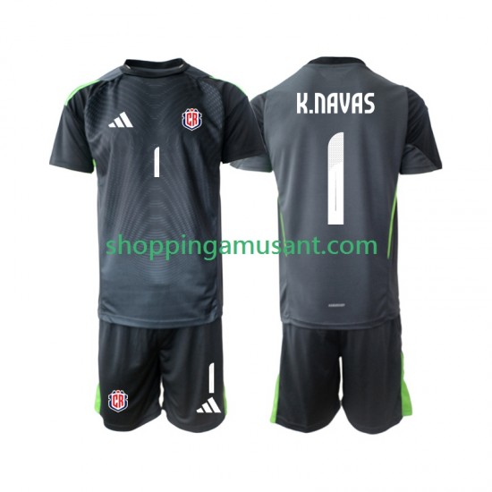 Maillot de Foot Costa Rica Keylor Navas 1 Gardien Enfant Extérieur 2025 Manche Courte