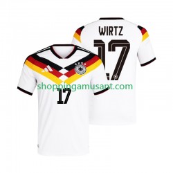 Maillot de Foot Allemagne Florian Wirtz 17 Homme Domicile Coupe du Monde 2026 Manche Courte
