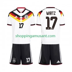 Maillot de Foot Allemagne Florian Wirtz 17 Enfant Domicile Coupe du Monde 2026 Manche Courte