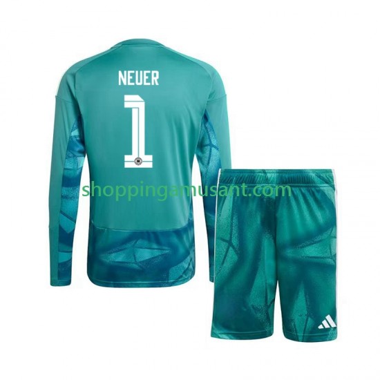 Maillot de Foot Allemagne Manuel Neuer 1 Gardien Enfant Domicile Coupe du Monde 2026 Manche Longue