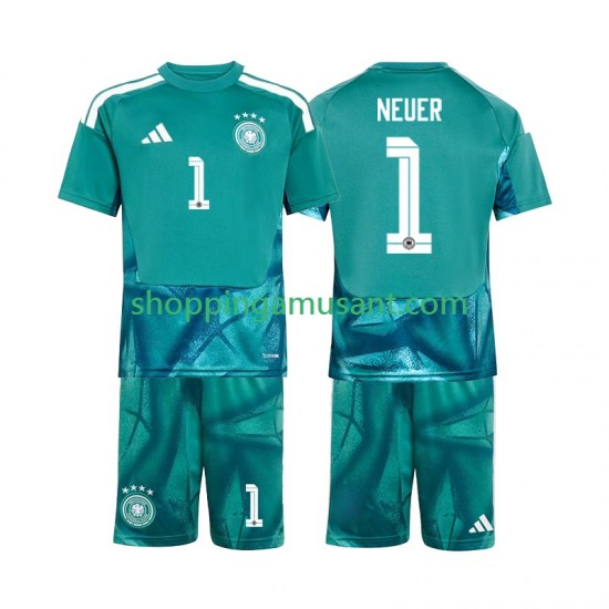 Maillot de Foot Allemagne Manuel Neuer 1 Gardien Enfant Domicile Coupe du Monde 2026 Manche Courte