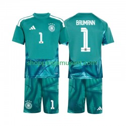 Maillot de Foot Allemagne Oliver Baumann 1 Gardien Enfant Domicile Coupe du Monde 2026 Manche Courte