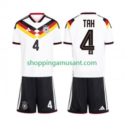 Maillot de Foot Allemagne Jonathan Tah 4 Enfant Domicile Coupe du Monde 2026 Manche Courte