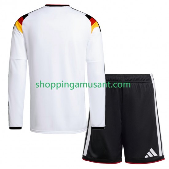 Maillot de Foot Allemagne Enfant Domicile Coupe du Monde 2026 Manche Longue