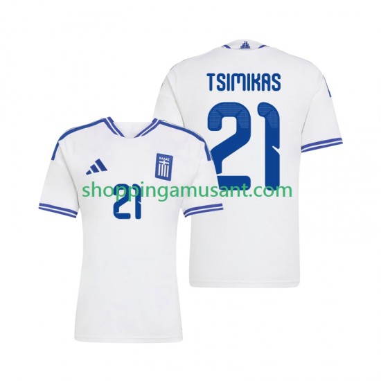 Maillot de Foot Grèce Konstantinos Tsimikas 21 Homme Domicile 2026 Manche Courte