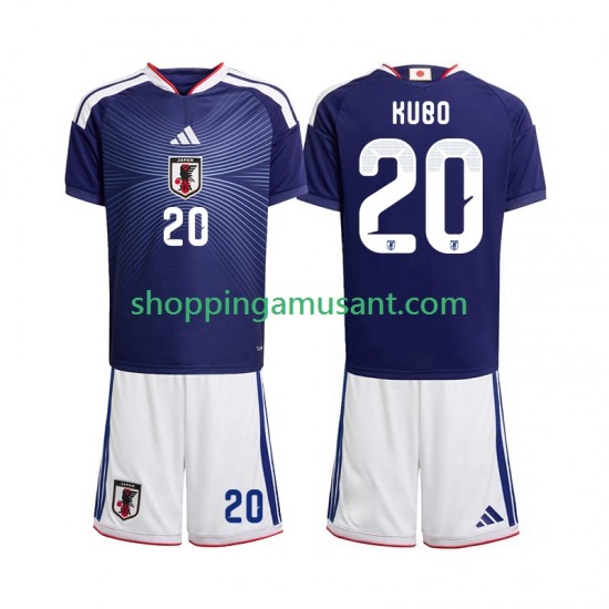 Maillot de Foot Japon Kubo 20 Enfant Domicile Coupe du Monde 2026 Manche Courte