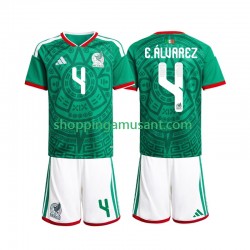 Maillot de Foot Mexique Edson Alvarez 4 Enfant Domicile Coupe du Monde 2026 Manche Courte