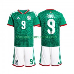 Maillot de Foot Mexique Raul Jimenez 9 Enfant Domicile Coupe du Monde 2026 Manche Courte