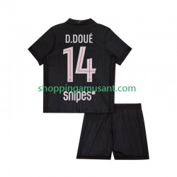 Maillot de Foot Paris Saint-Germain Desire Doue 14 Enfant 4ème 2025-2026 Manche Courte