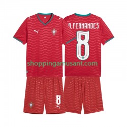 Maillot de Foot Portugal Bruno Fernandes 8 Enfant Domicile Coupe du Monde 2026 Manche Courte