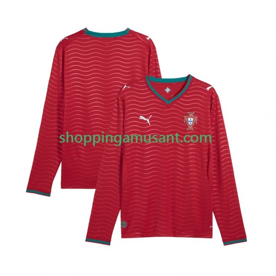 Maillot de Foot Portugal Homme Domicile Coupe du Monde 2026 Manche Longue