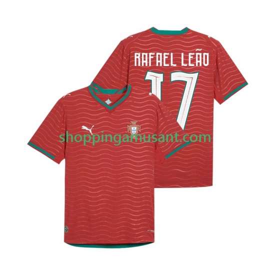 Maillot de Foot Portugal Rafael Leao 17 Homme Domicile Coupe du Monde 2026 Manche Courte