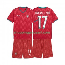 Maillot de Foot Portugal Rafael Leao 17 Enfant Domicile Coupe du Monde 2026 Manche Courte