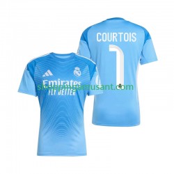 Maillot de Foot Real Madrid Thibaut Courtois 1 Gardien Homme Domicile 2025-2026 Manche Courte