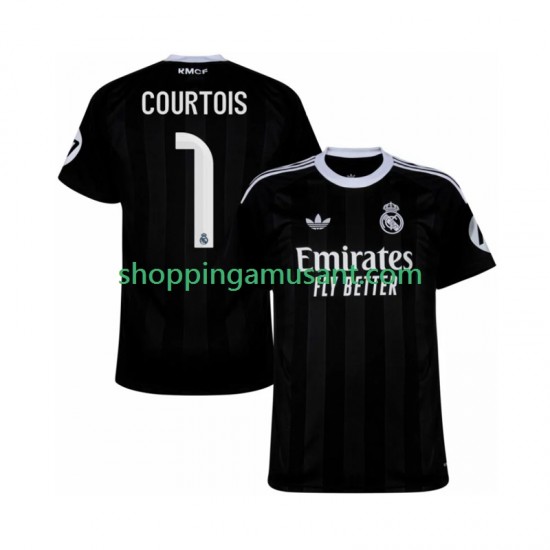 Maillot de Foot Real Madrid Thibaut Courtois 1 Gardien Homme Neutre 2025-2026 Manche Courte