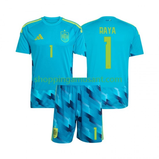 Maillot de Foot Espagne David Raya 1 Gardien Enfant Domicile Coupe du Monde 2026 Manche Courte