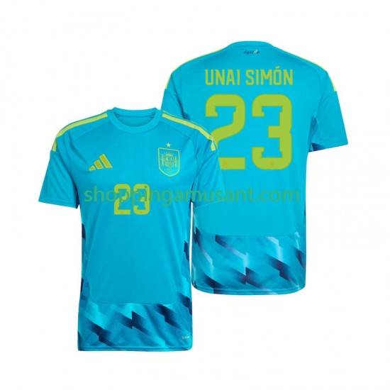 Maillot de Foot Espagne Unai Simon 23 Gardien Homme Domicile Coupe du Monde 2026 Manche Courte