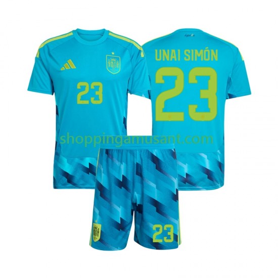 Maillot de Foot Espagne Unai Simon 23 Gardien Enfant Domicile Coupe du Monde 2026 Manche Courte