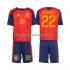 Maillot de Foot Espagne Marc Cucurella 22 Enfant Domicile Coupe du Monde 2026 Manche Courte