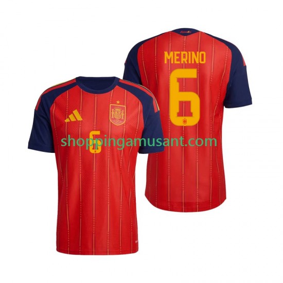 Maillot de Foot Espagne Mikel Merino 6 Homme Domicile Coupe du Monde 2026 Manche Courte
