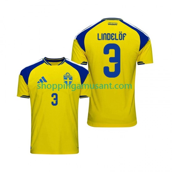Maillot de Foot Suède Victor Lindelof 3 Homme Domicile 2026 Manche Courte