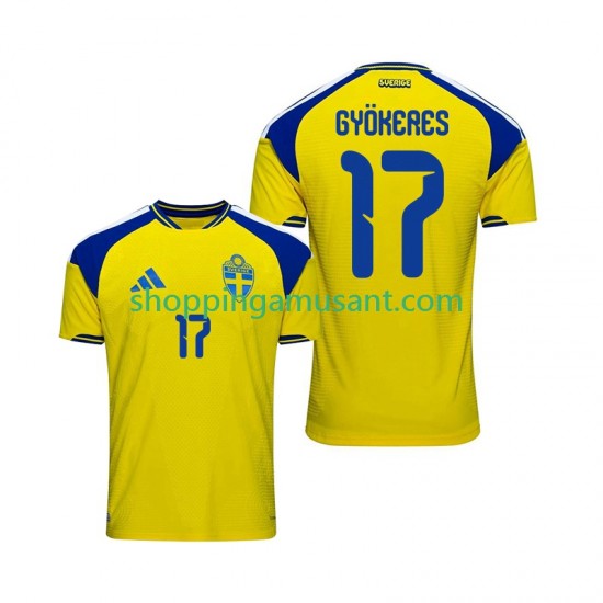 Maillot de Foot Suède Viktor Gyokeres 17 Homme Domicile 2026 Manche Courte
