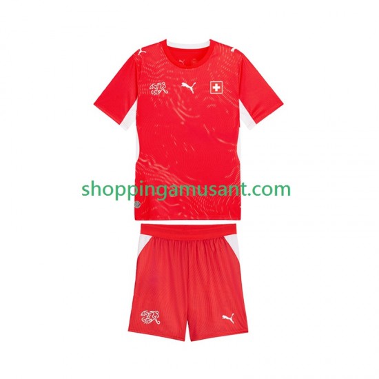 Maillot de Foot Suisse Enfant Domicile Coupe du Monde 2026 Manche Courte