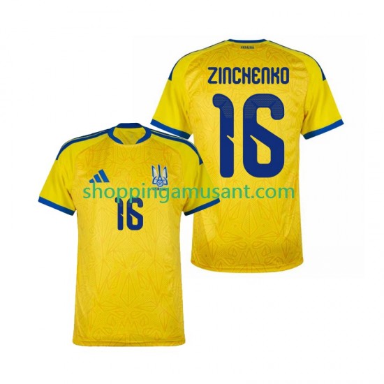 Maillot de Foot Ukraine Oleksandr Zinchenko 16 Homme Domicile Coupe du Monde 2026 Manche Courte