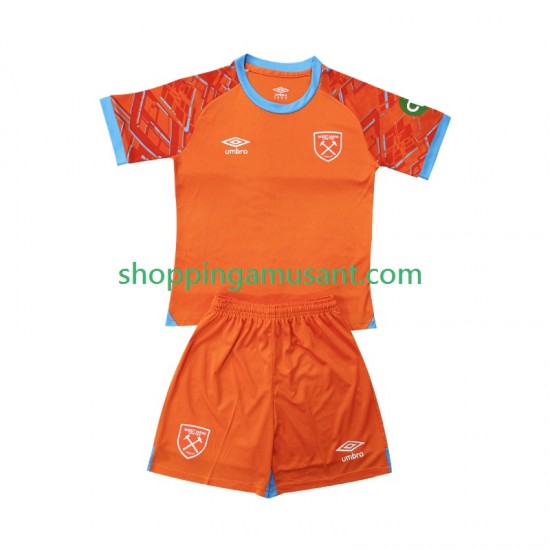 Maillot de Foot West Ham United Gardien Enfant Extérieur 2025-2026 Manche Courte