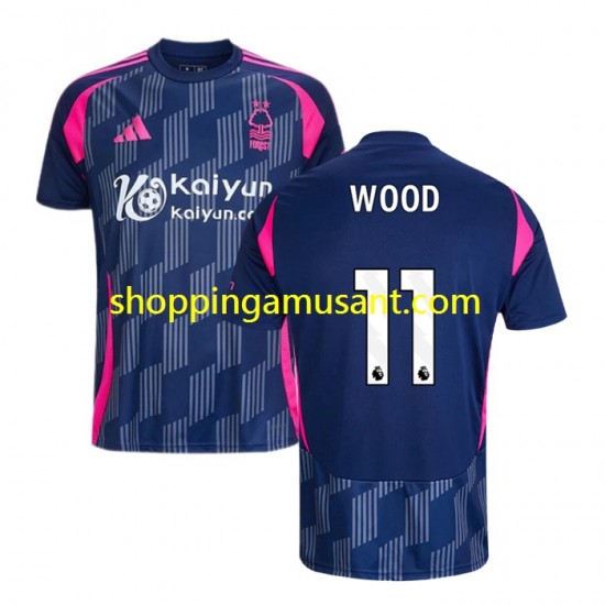 Maillot de Foot Nottingham Forest Chris Wood 11 Homme Extérieur 2024-2025 Manche Courte