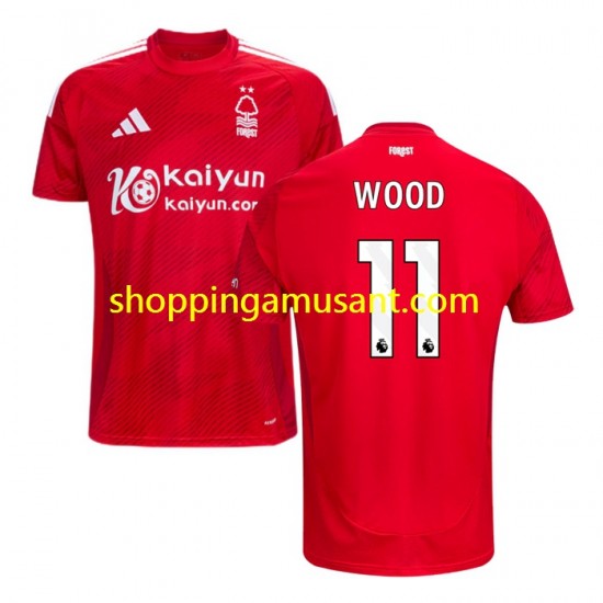 Maillot de Foot Nottingham Forest Chris Wood 11 Homme Domicile 2024-2025 Manche Courte