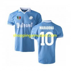 Maillot de Foot Naples SSC MARADONA 10 1986 Rétro Homme Domicile Manche Courte