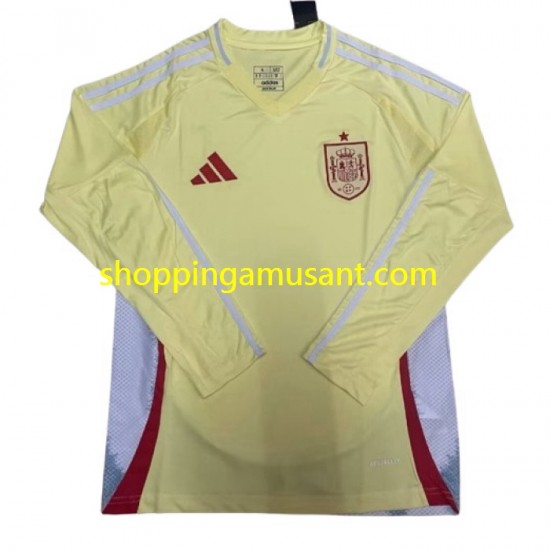 Maillot de Foot Espagne Homme Extérieur Euro 2024 Manche Longue
