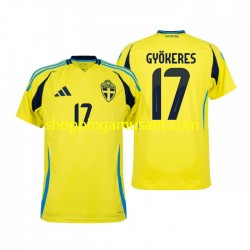 Maillot de Foot Suède Viktor Gyokeres 17 Homme Domicile 2024 Manche Courte
