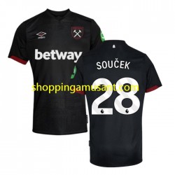 Maillot de Foot West Ham United SOUCEK 28 Homme Extérieur 2024-2025 Manche Courte