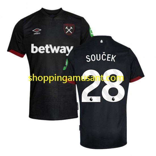 Maillot de Foot West Ham United SOUCEK 28 Homme Extérieur 2024-2025 Manche Courte